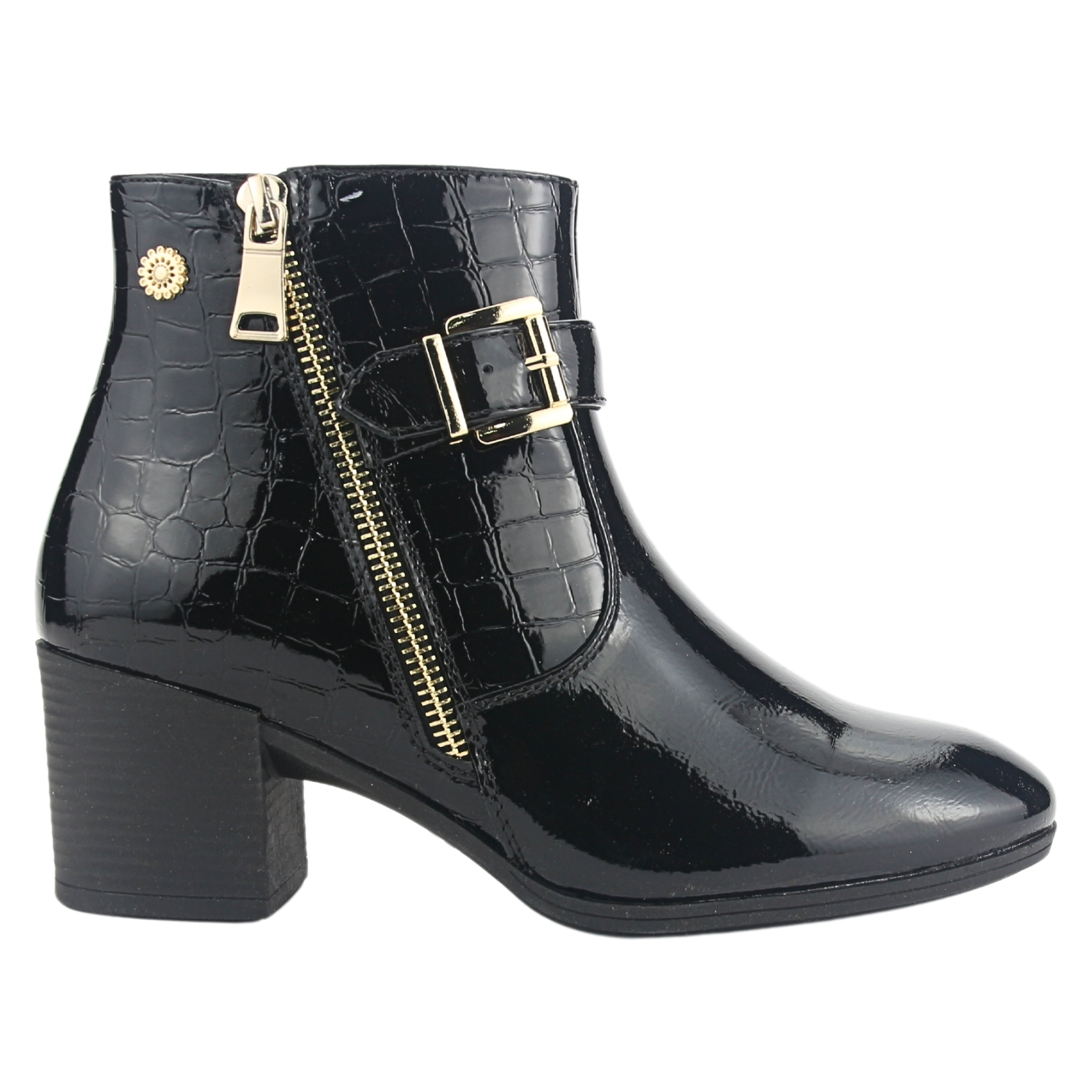 BOTIN CHALADA MUJER GALLY-4 NEGRO CASUAL - 1