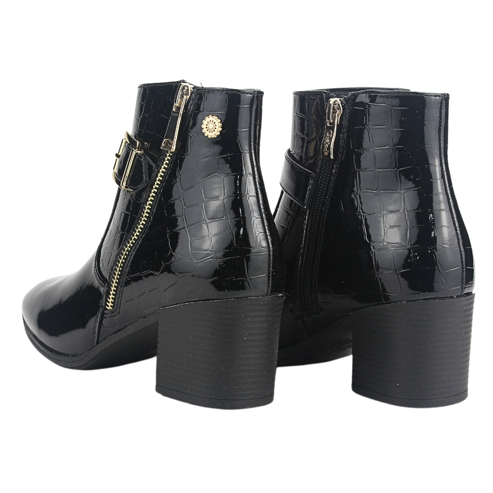 BOTIN CHALADA MUJER GALLY-4 NEGRO CASUAL - 6
