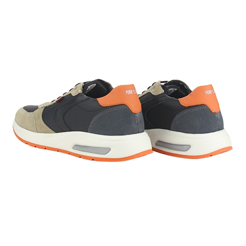 ZAPATILLAS HOMBRE FERRACINI URBANAS CASUALES MULTICOLOR 9581 G PRETO CUERO - 4