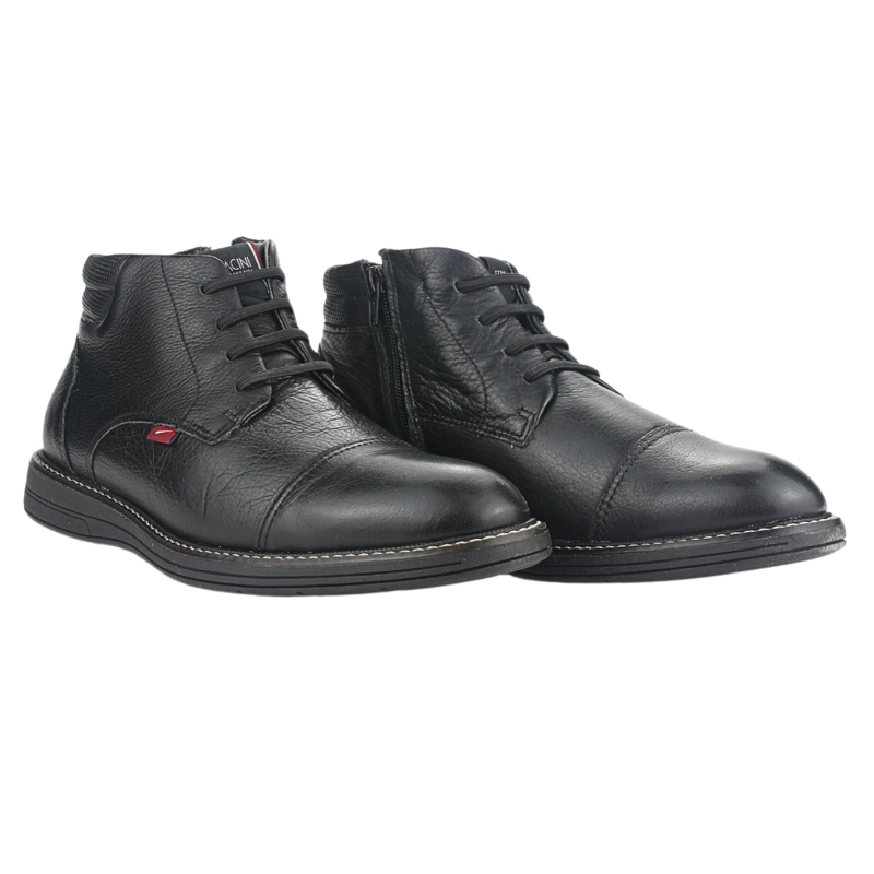 BOTIN FERRACINI HOMBRE 6153 PRETO/PRETO CASUAL - 5