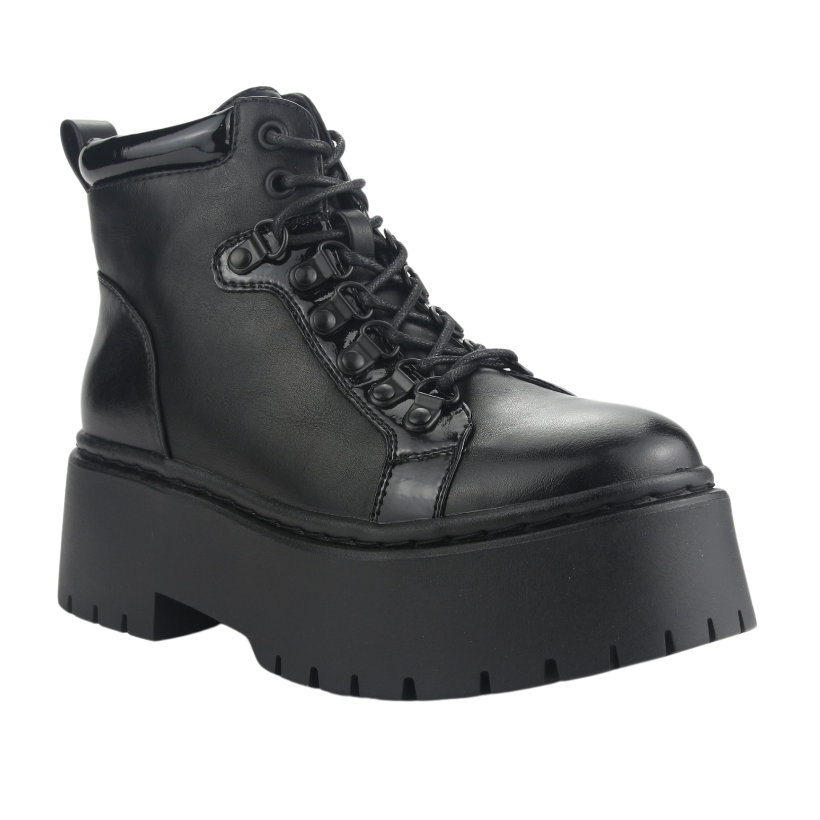 BOTIN CHALADA MUJER RUST-21 NEGRO PLATAFORMA - 3
