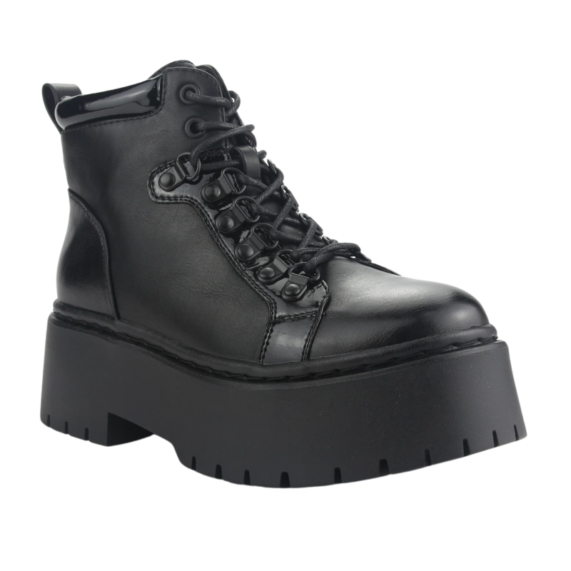 BOTIN CHALADA MUJER RUST-21 NEGRO PLATAFORMA - 3