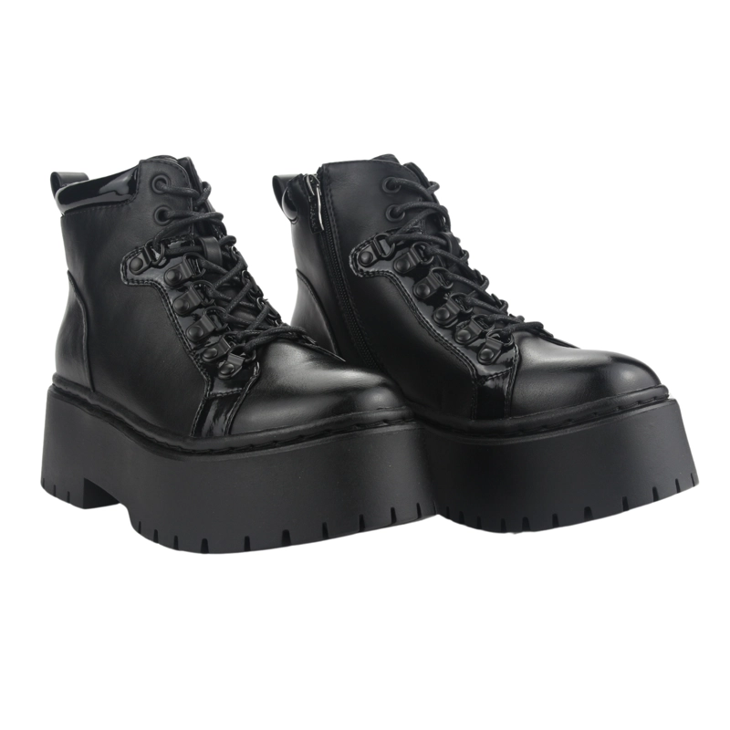 BOTIN CHALADA MUJER RUST-21 NEGRO PLATAFORMA - 5