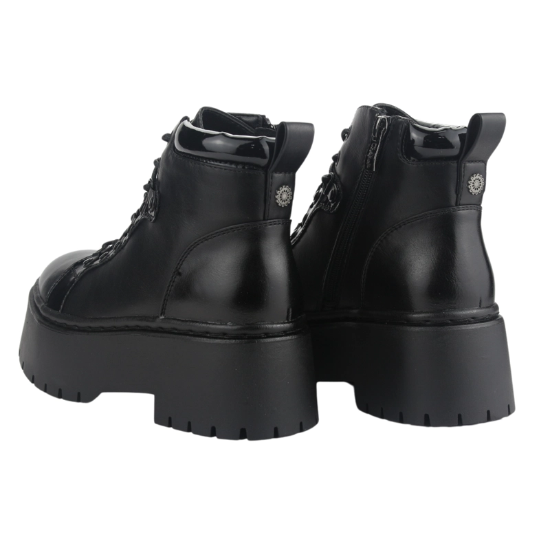 BOTIN CHALADA MUJER RUST-21 NEGRO PLATAFORMA - 6