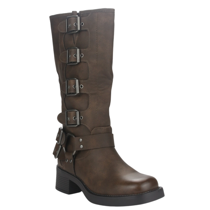 BOTA CHALADA MUJER BIKER-2 CAFE  CASUAL - 3