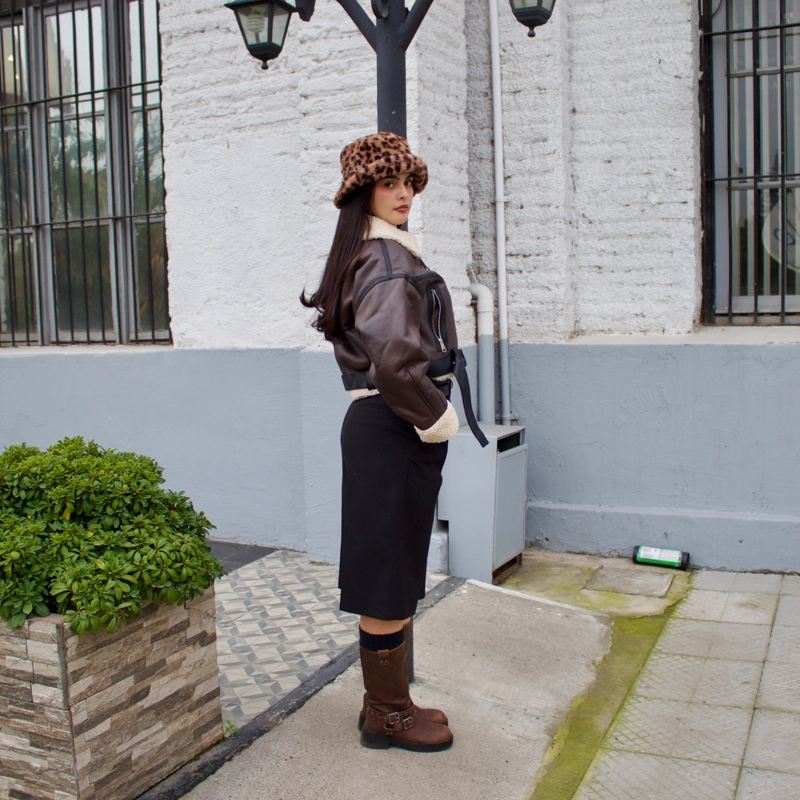 BOTA CHALADA MUJER BIKER-2 CAFE  CASUAL - 4