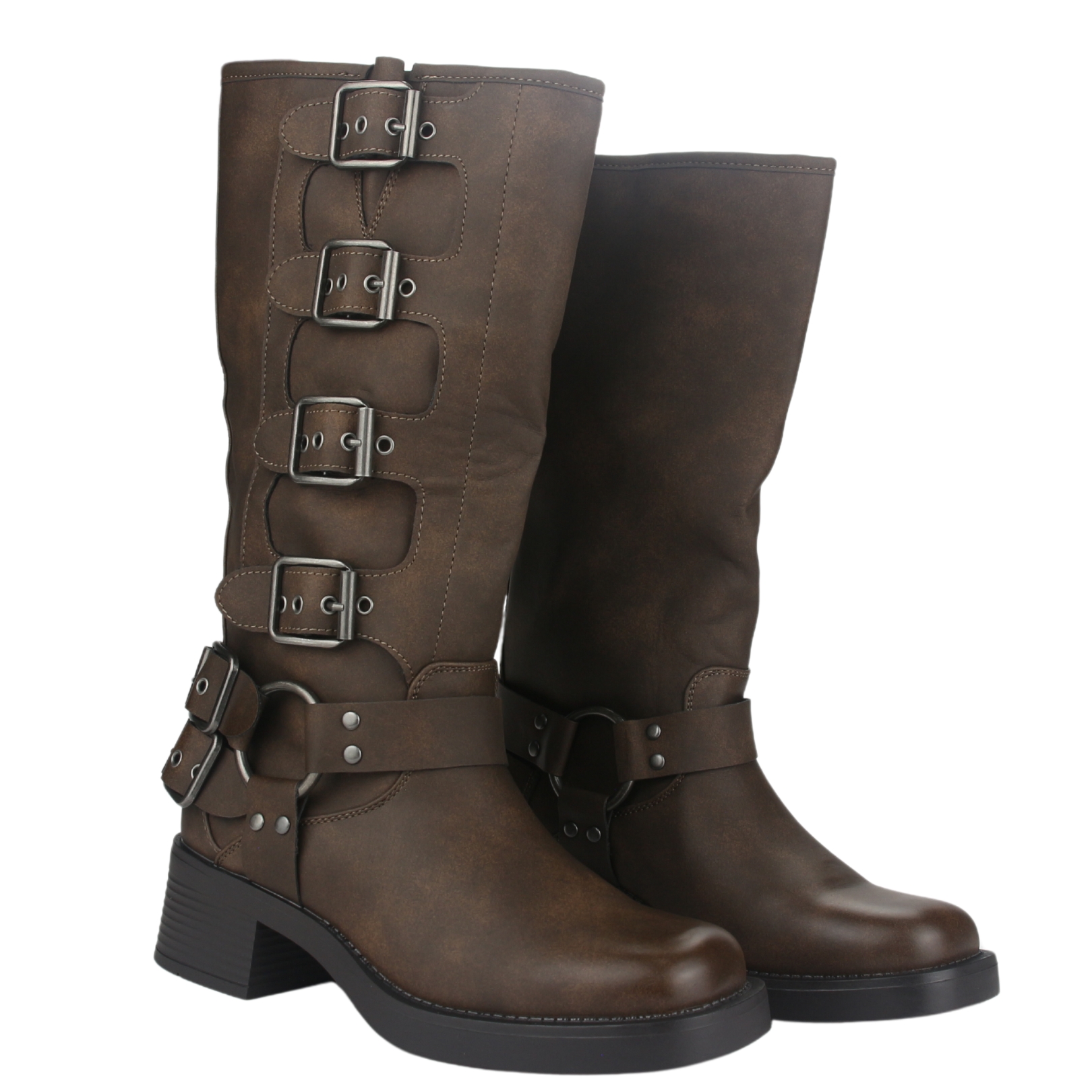 BOTA CHALADA MUJER BIKER-2 CAFE  CASUAL - 5
