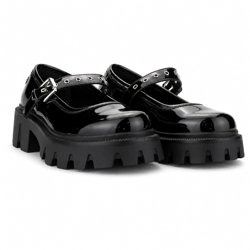 ZAPATO CHALADA MUJER JOING-1 NEGRO PLATAFORMA - 5