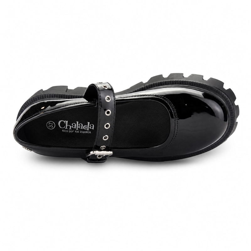 ZAPATO CHALADA MUJER JOING-1 NEGRO PLATAFORMA - 7
