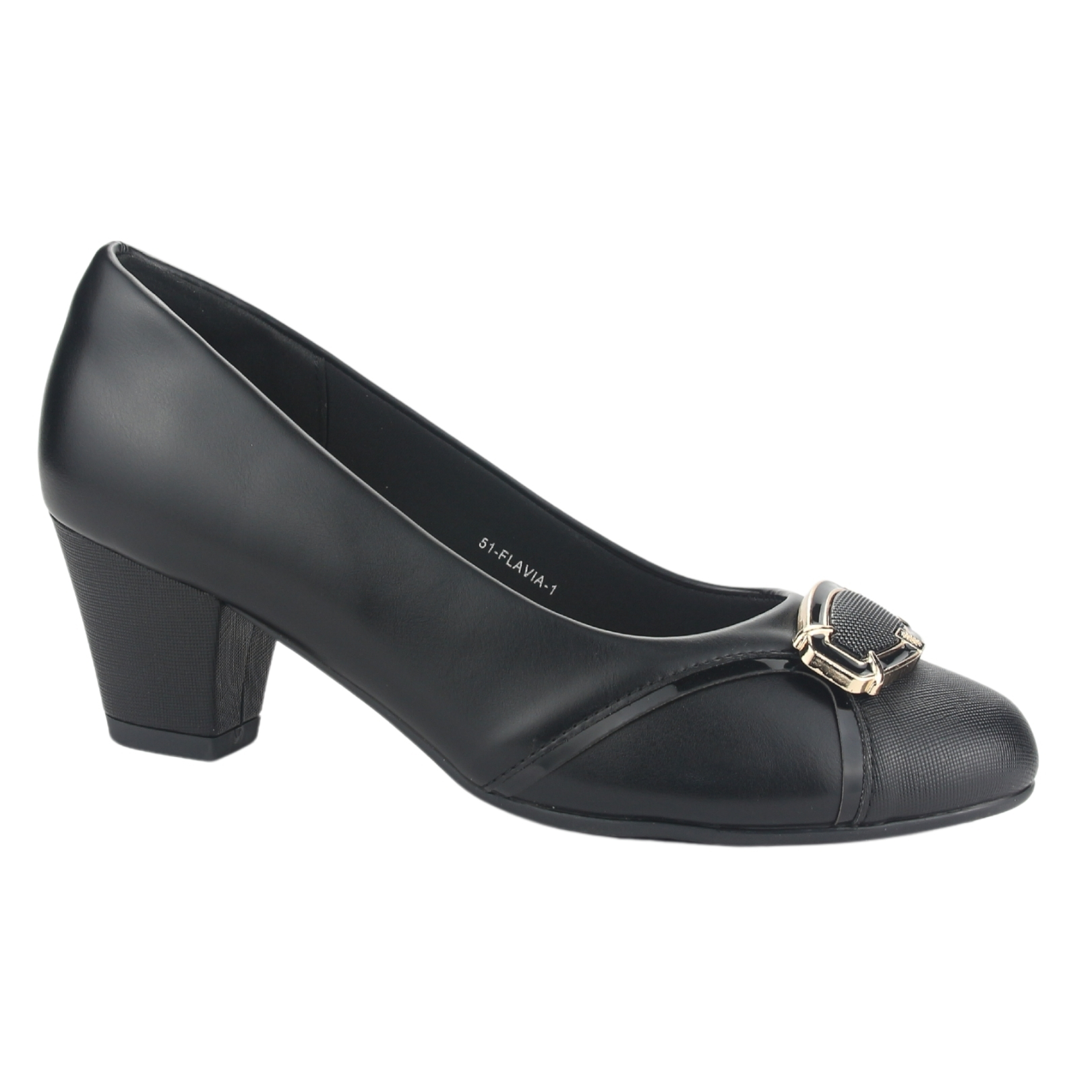 ZAPATO CHALADA MUJER FLAVIA-1 NEGRO CASUAL - 1