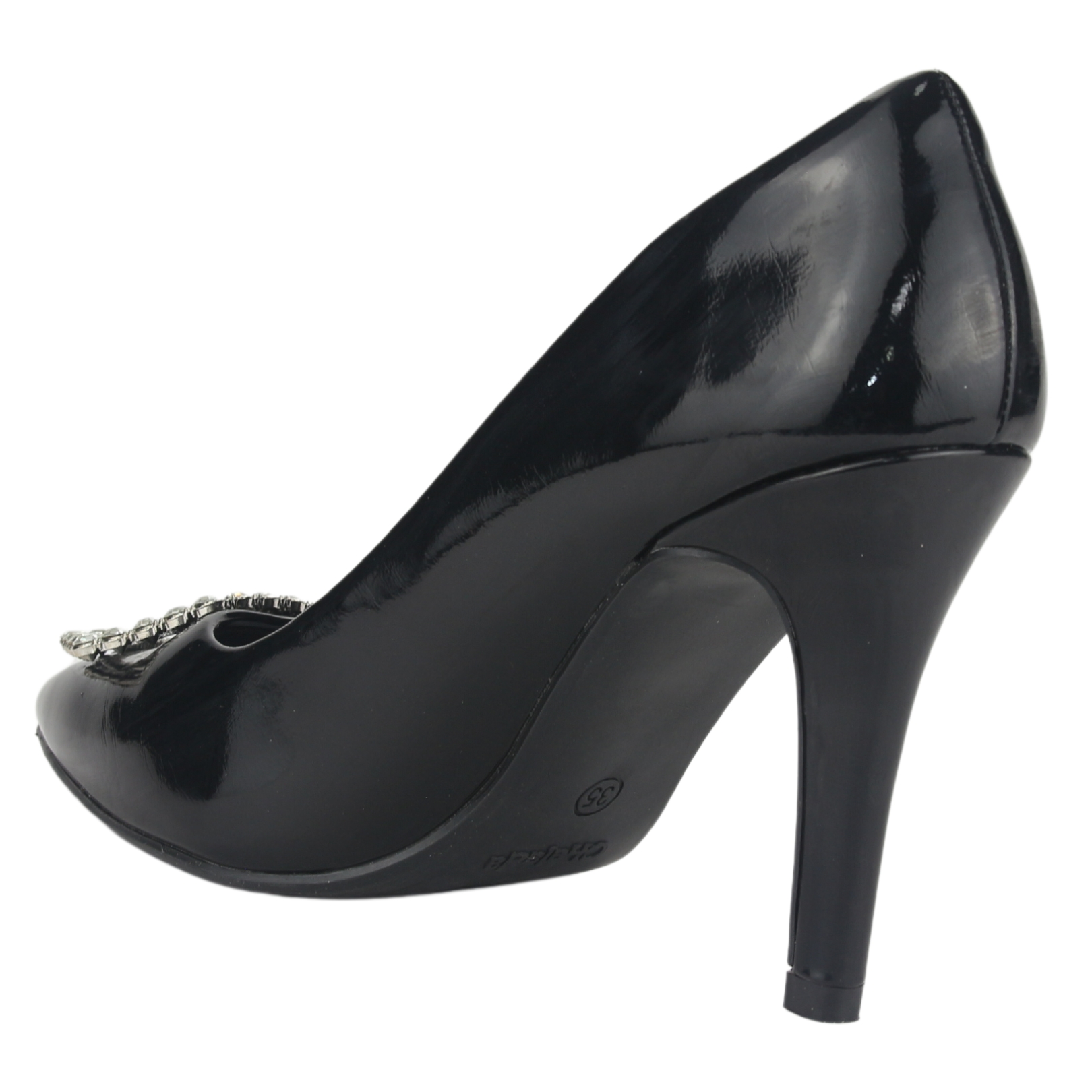 ZAPATO CHALADA MUJER CRISTAL-5 NEGRO CASUAL - 4