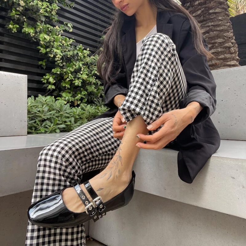 BALLERINA CHALADA MUJER MIU-3 V NEGRO CASUAL - 4