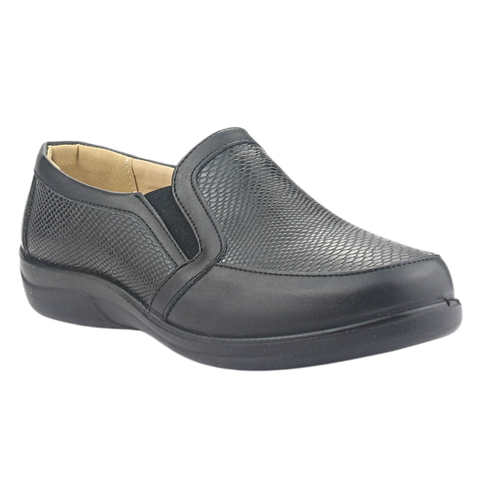 ZAPATO CHALADA MUJER PRINCE-1 NEGRO CASUAL - 1