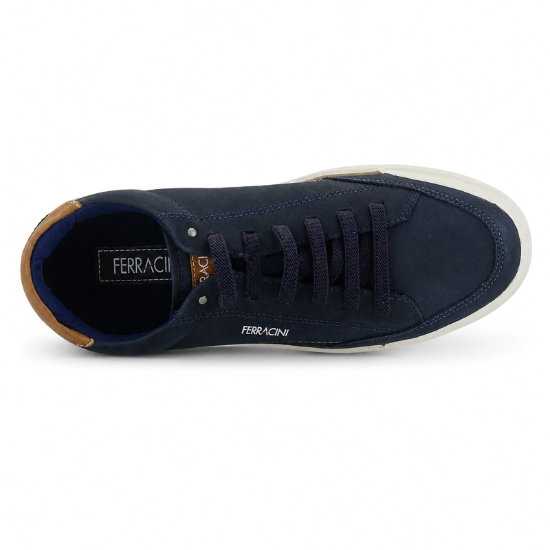 ZAPATILLAS HOMBRE FERRACINI CASUALES NEGRO 1056 N CUERO - 5