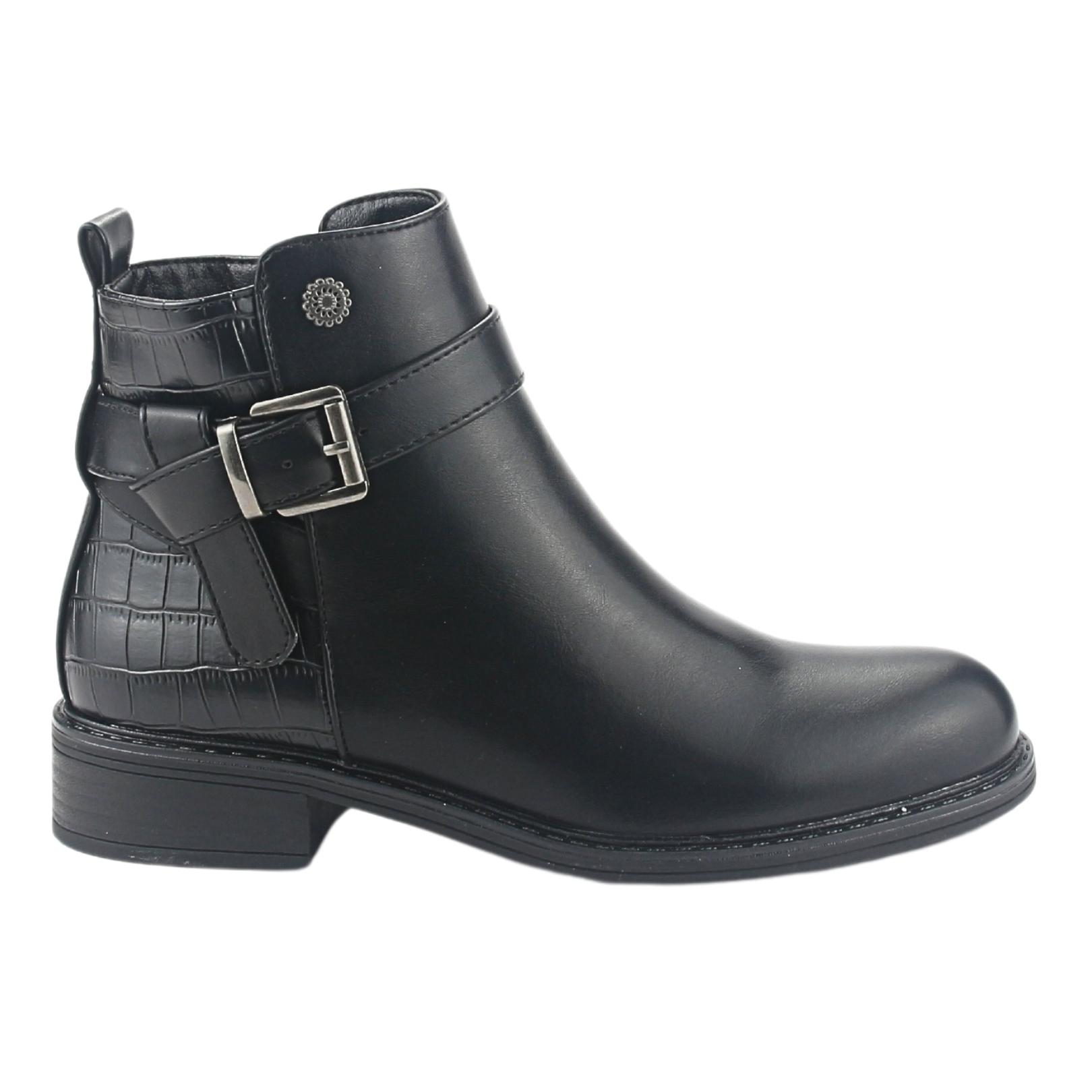 BOTIN CHALADA MUJER TRAFFA-51 NEGRO CASUAL - 1