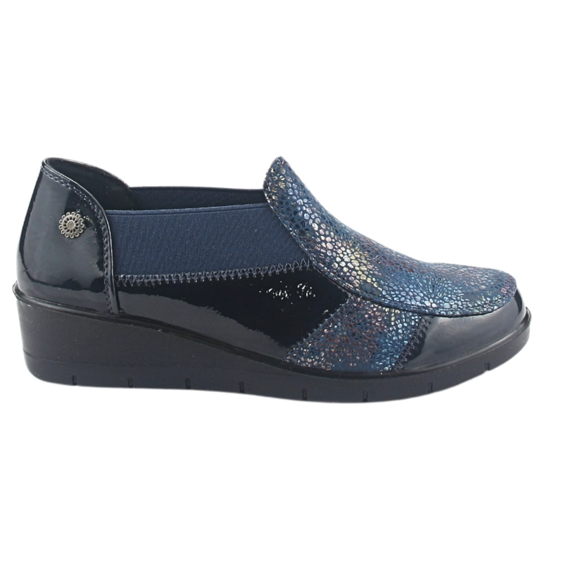 ZAPATO CHALADA MUJER OLGA-1 AZUL MARINO CASUAL - 1