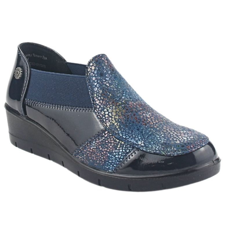 ZAPATO CHALADA MUJER OLGA-1 AZUL MARINO CASUAL - 3