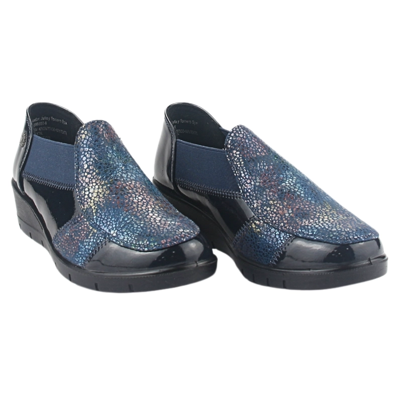 ZAPATO CHALADA MUJER OLGA-1 AZUL MARINO CASUAL - 5