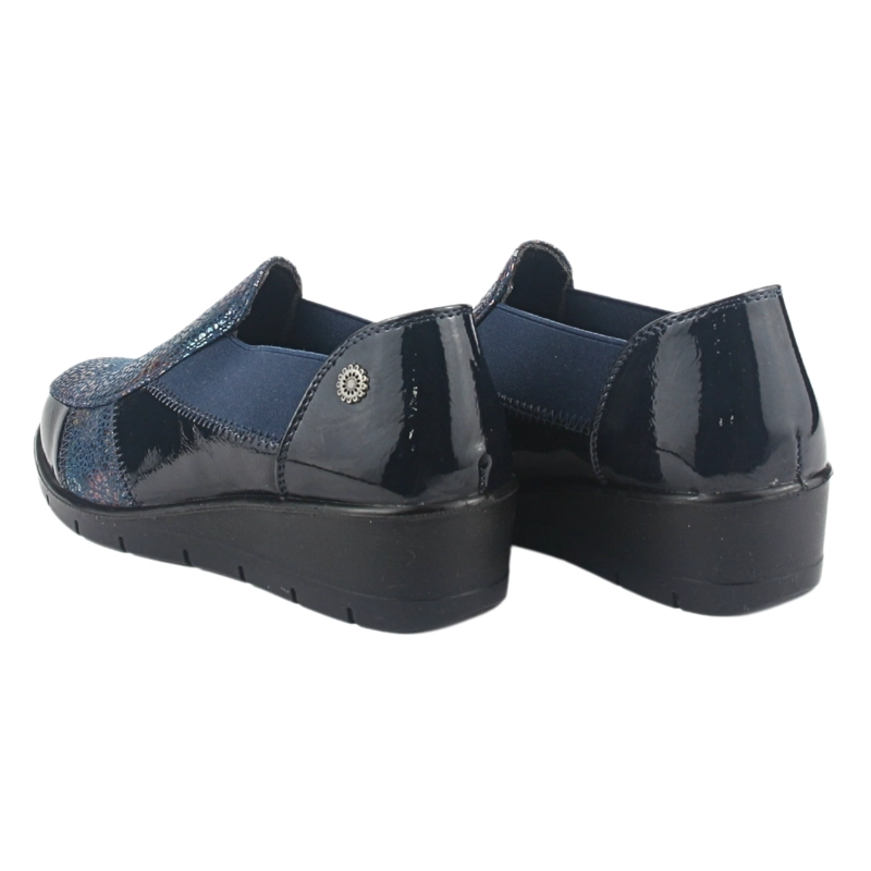 ZAPATO CHALADA MUJER OLGA-1 AZUL MARINO CASUAL - 6