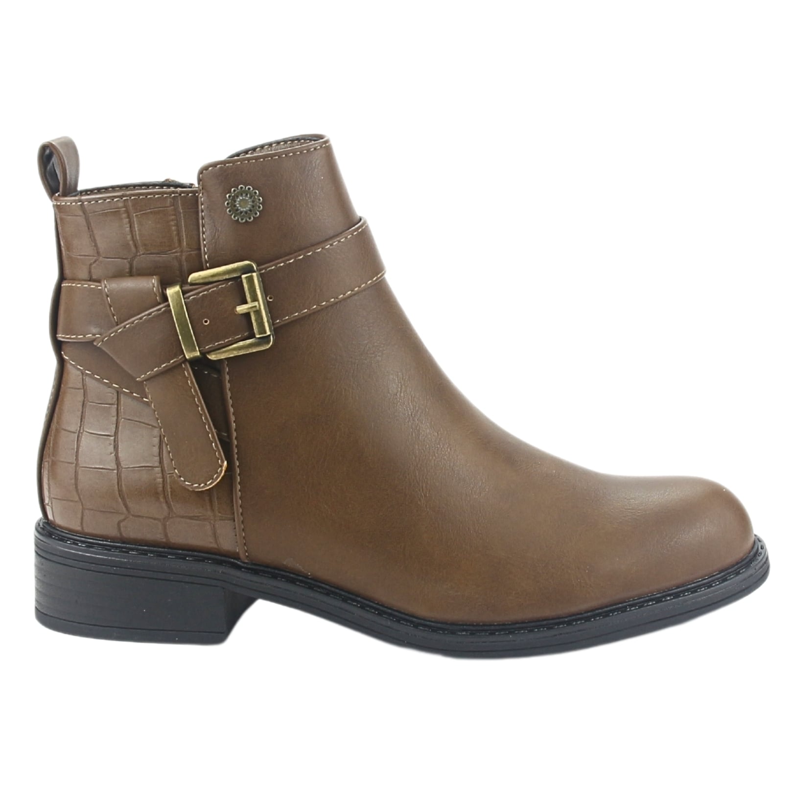 BOTIN CHALADA MUJER TRAFFA-51 TAUPE CASUAL - 1
