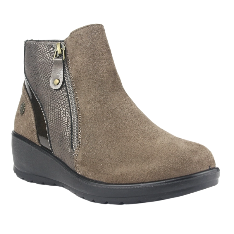 BOTIN CHALADA MUJER CONFORT-5 TAUPE CASUAL - 3