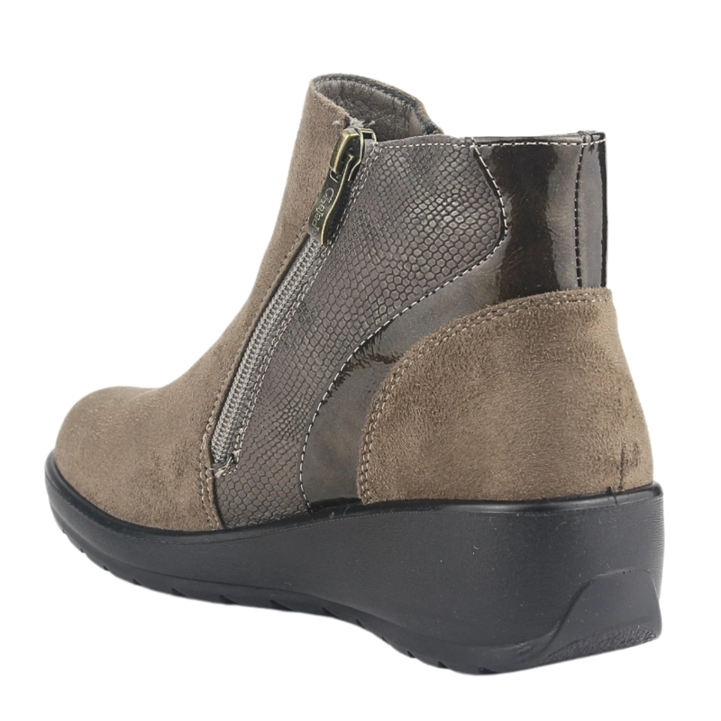 BOTIN CHALADA MUJER CONFORT-5 TAUPE CASUAL - 4