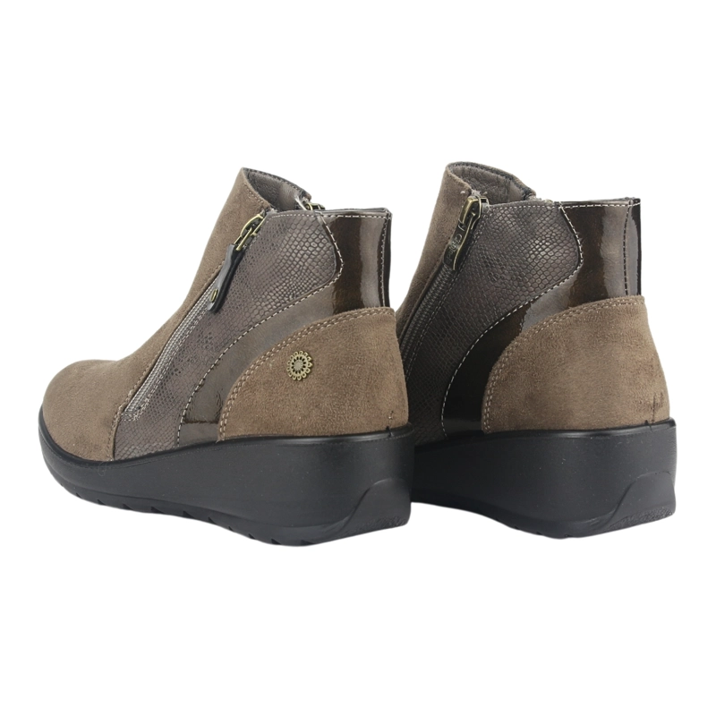 BOTIN CHALADA MUJER CONFORT-5 TAUPE CASUAL - 6