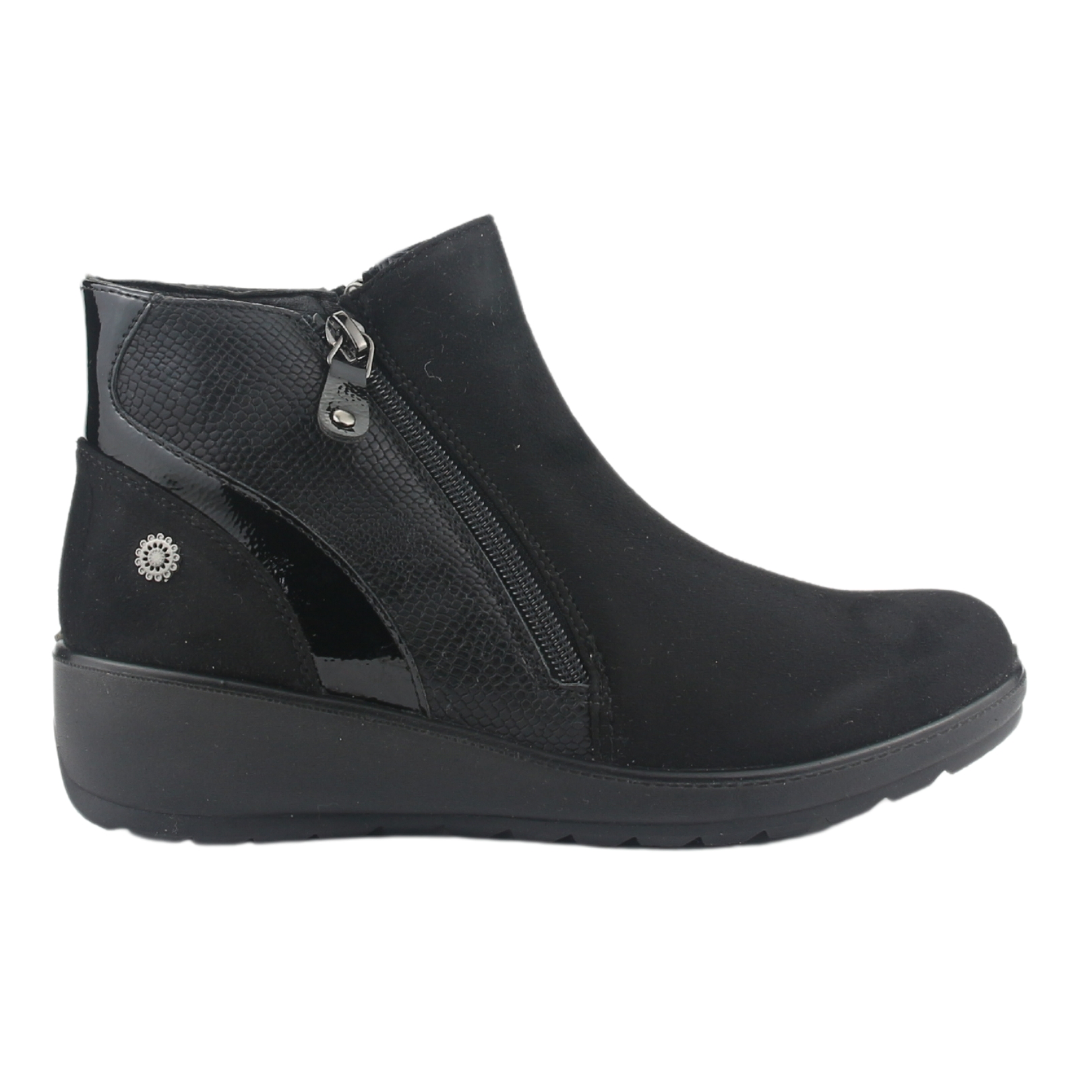BOTIN CHALADA MUJER CONFORT-5 NEGRO CASUAL - 1