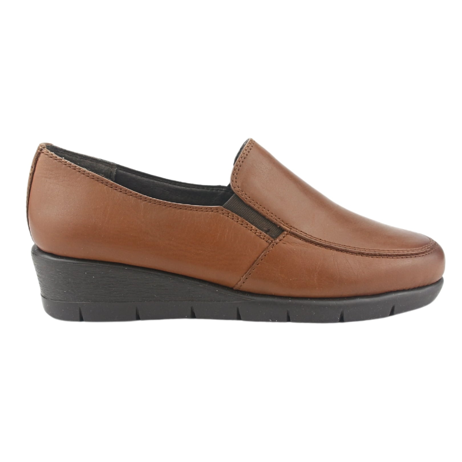 ZAPATO DE CUERO CHALADA MUJER CALAFATE-1 CAFE CASUAL - 1