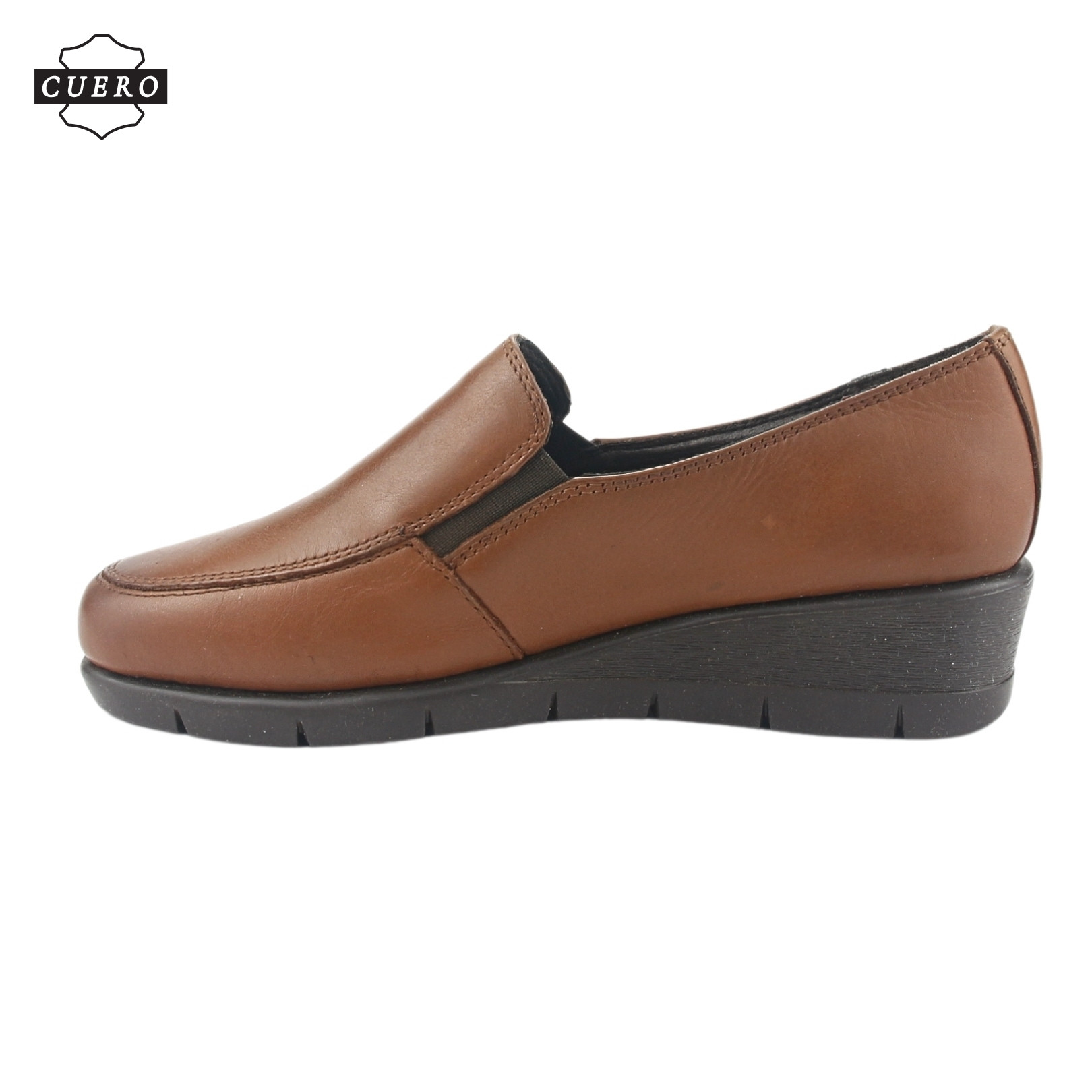 ZAPATO DE CUERO CHALADA MUJER CALAFATE-1 CAFE CASUAL - 3