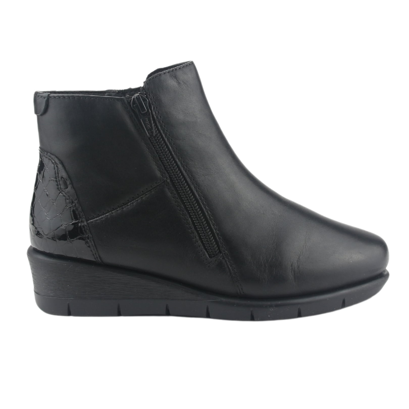 BOTÍN MUJER CUERO NEGRO CHALADA CALAFATE-2 CASUAL - 1
