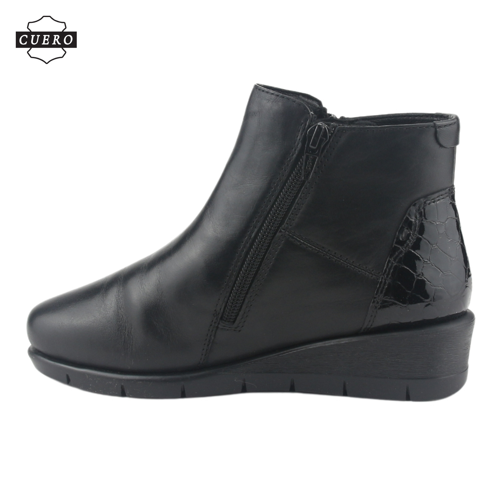BOTÍN MUJER CUERO NEGRO CHALADA CALAFATE-2 CASUAL - 3