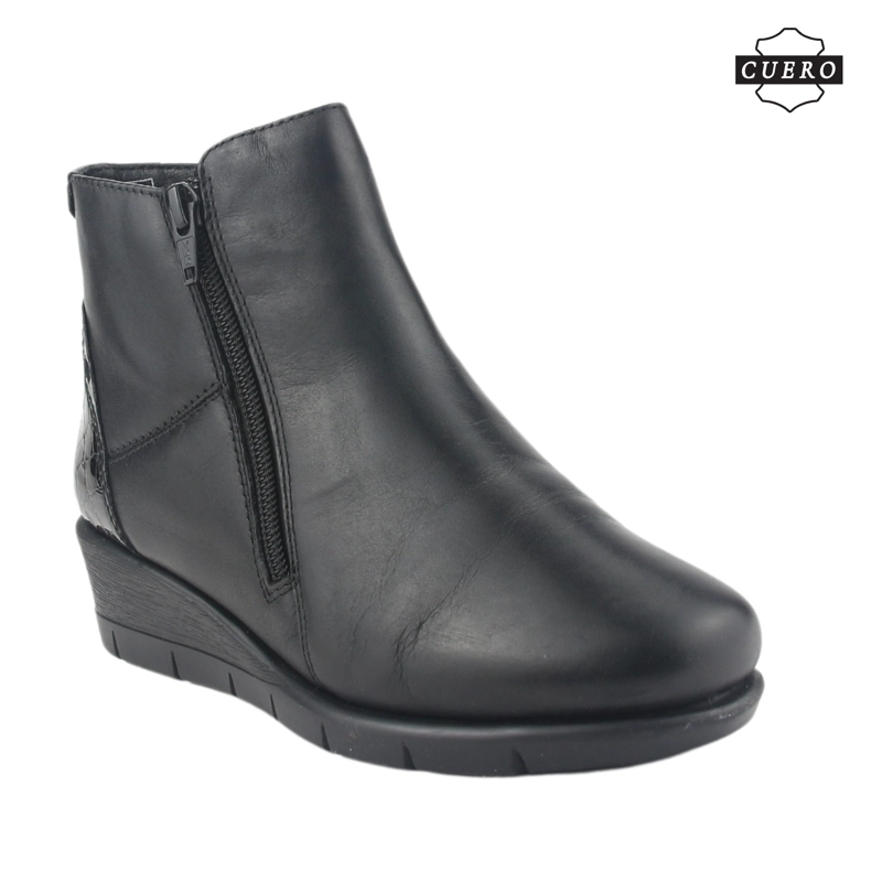 BOTÍN MUJER CUERO NEGRO CHALADA CALAFATE-2 CASUAL - 4