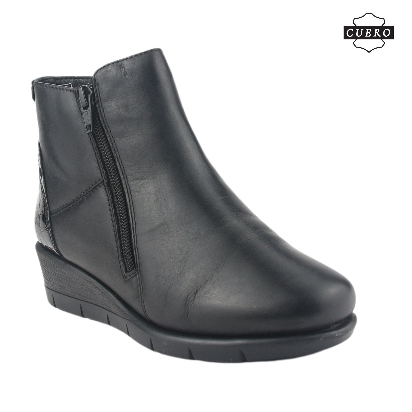 BOTÍN MUJER CUERO NEGRO CHALADA CALAFATE-2 CASUAL - 4