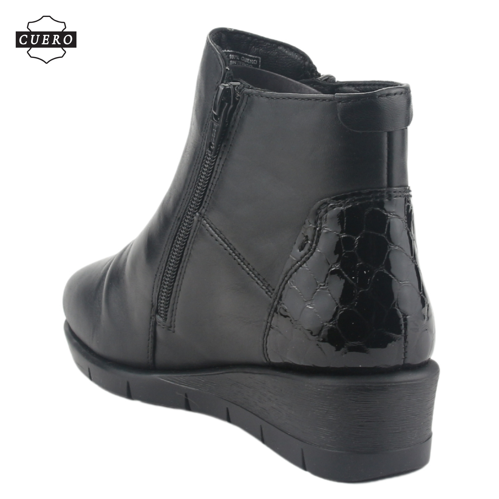 BOTÍN MUJER CUERO NEGRO CHALADA CALAFATE-2 CASUAL - 5
