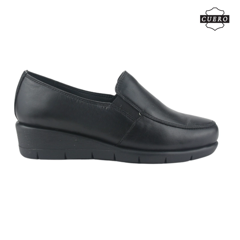 ZAPATO DE CUERO CHALADA MUJER CALAFATE-1 NEGRO CASUAL - 2