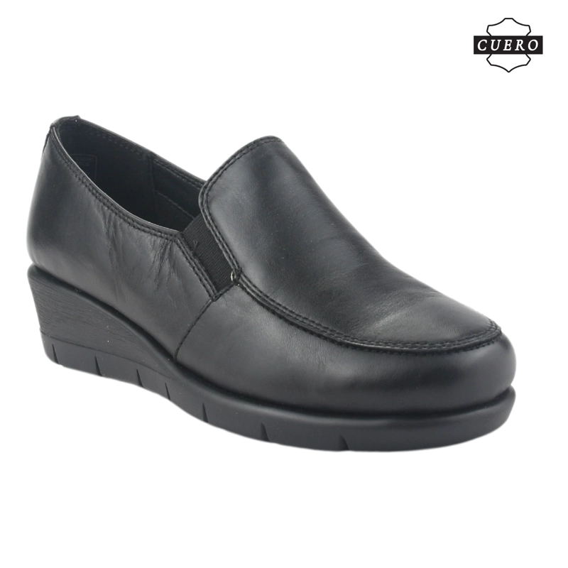 ZAPATO DE CUERO CHALADA MUJER CALAFATE-1 NEGRO CASUAL - 4
