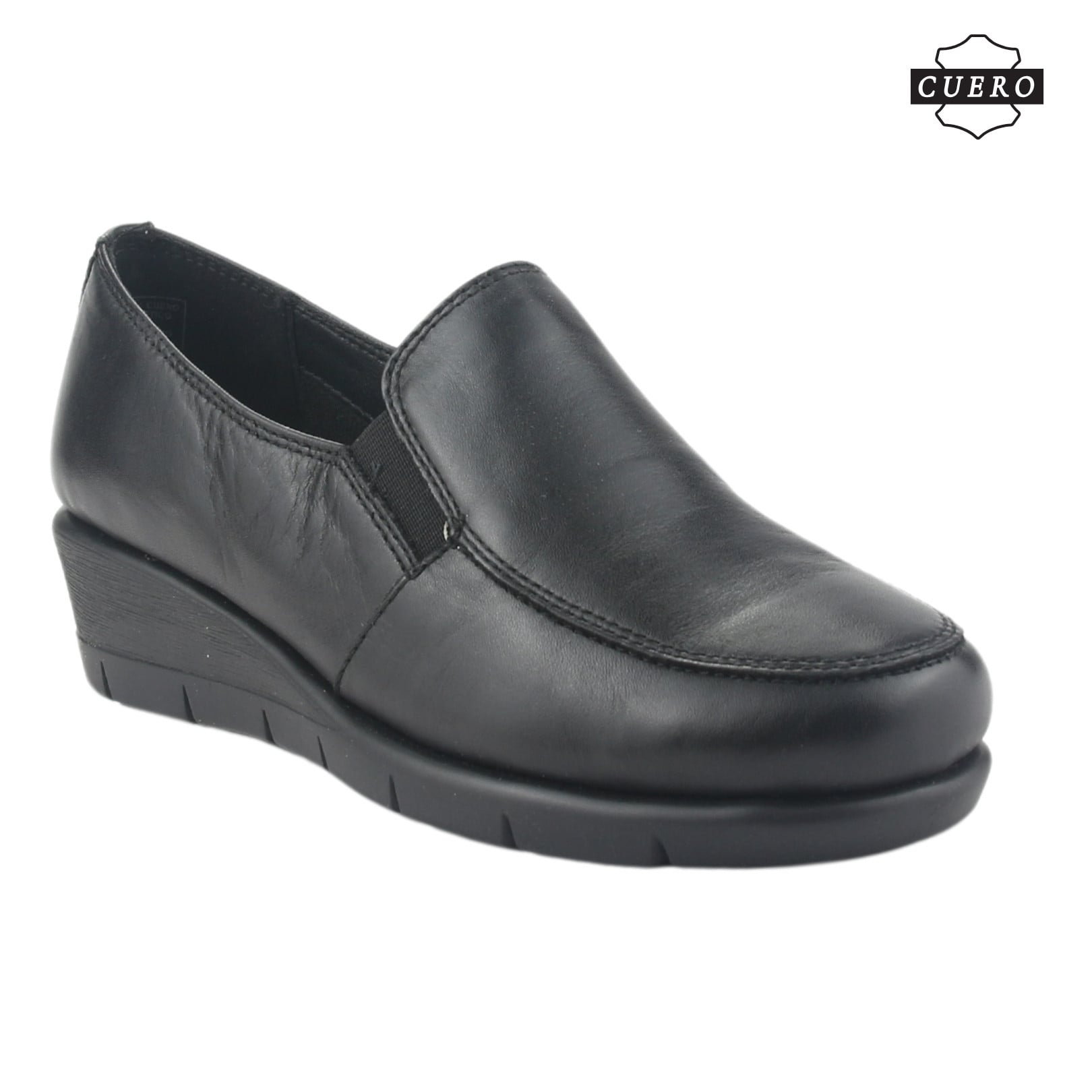 ZAPATO DE CUERO CHALADA MUJER CALAFATE-1 NEGRO CASUAL - 4