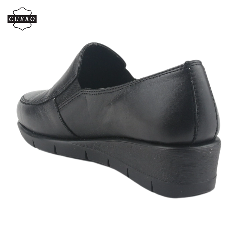 ZAPATO DE CUERO CHALADA MUJER CALAFATE-1 NEGRO CASUAL - 5