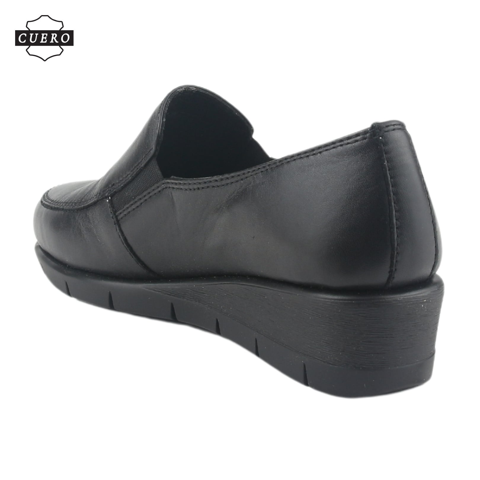 ZAPATO DE CUERO CHALADA MUJER CALAFATE-1 NEGRO CASUAL - 5