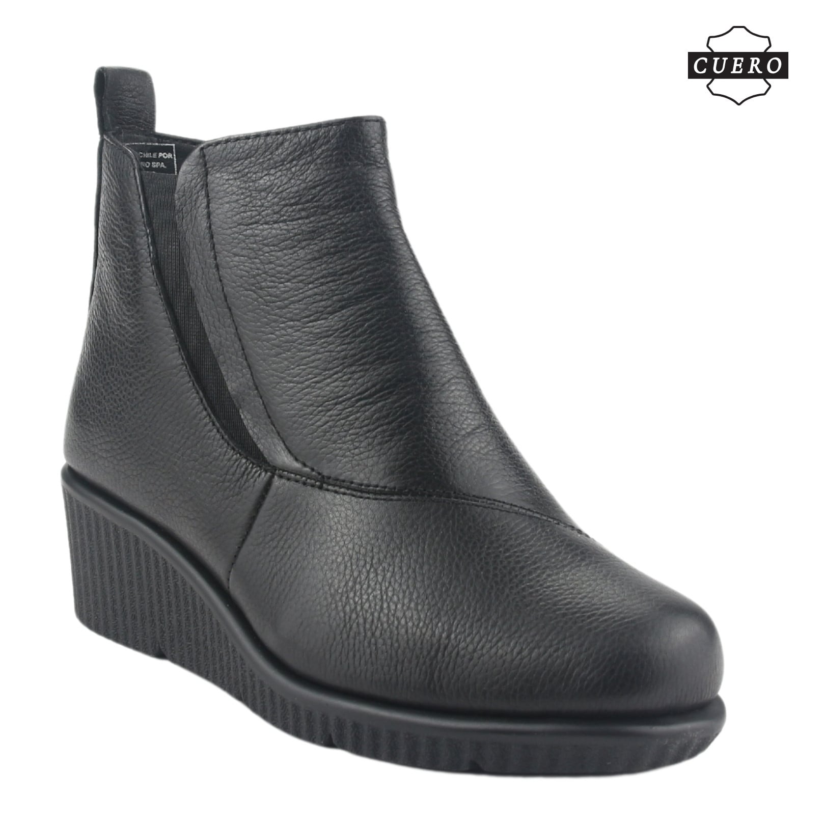 BOTÍN MUJER CUERO NEGRO CHALADA MOSQUETA-1 CASUAL - 4