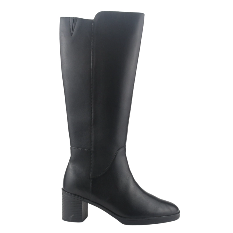 BOTAS MUJER CHALADA CUERO NEGRO PUELO-3 CASUAL - 1