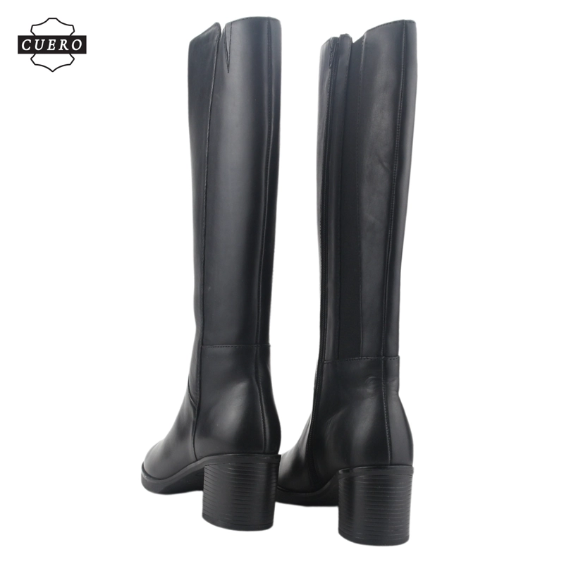 BOTAS MUJER CHALADA CUERO NEGRO PUELO-3 CASUAL - 7