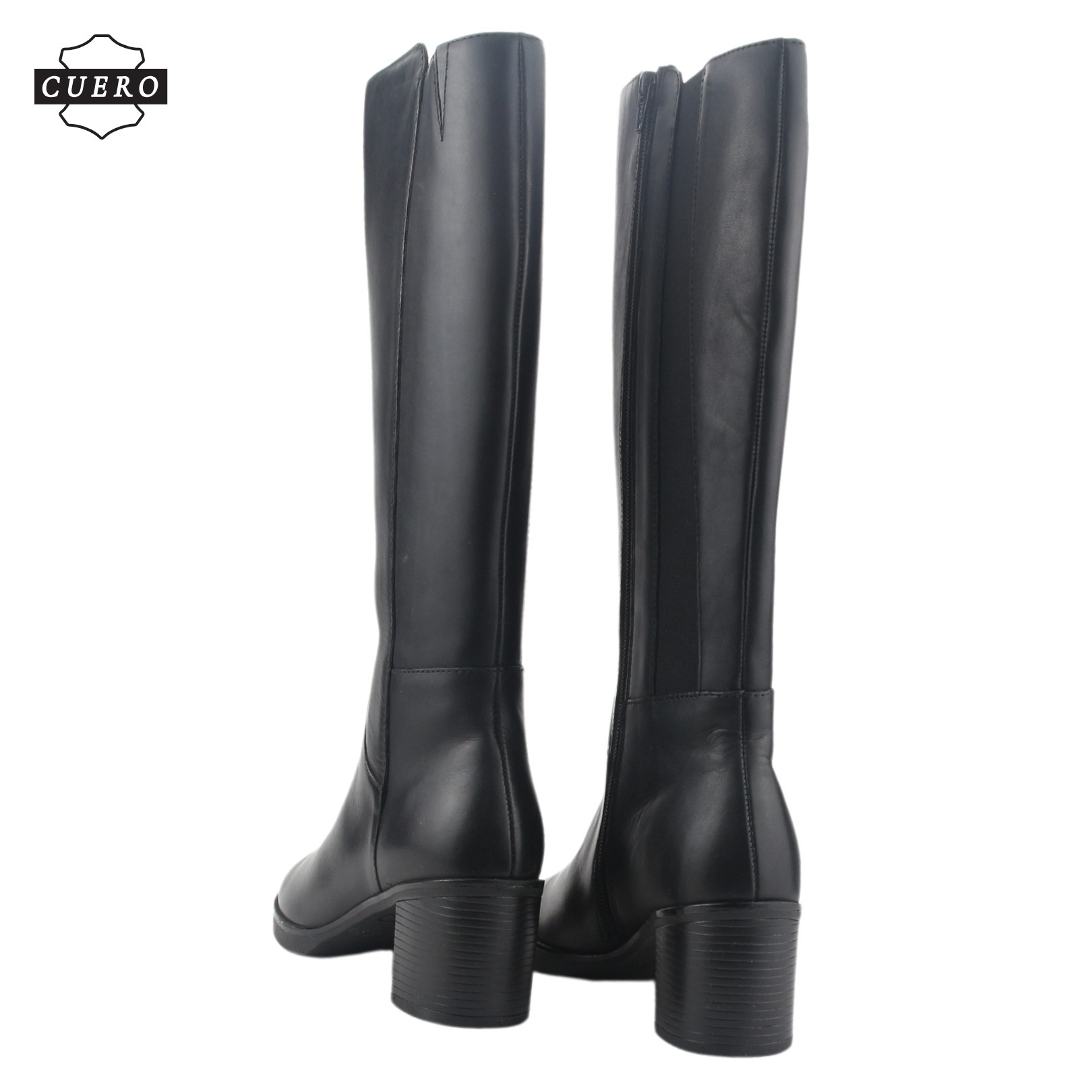 BOTAS MUJER CHALADA CUERO NEGRO PUELO-3 CASUAL - 7