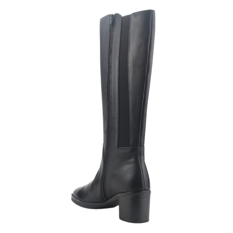 BOTAS MUJER CHALADA CUERO NEGRO PUELO-3 CASUAL - 9