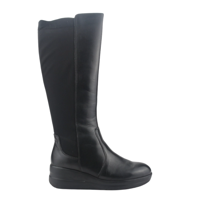 BOTAS MUJER CHALADA CUERO NEGRO ROCKY-1 CASUAL - 1