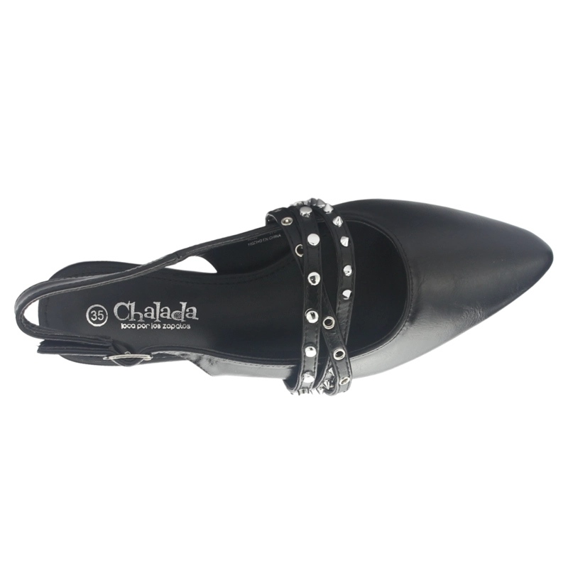 BALLERINA CHALADA MUJER MARIS-6 NEGRO CASUAL - 6