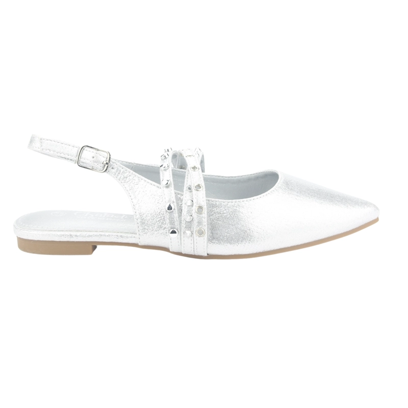 BALLERINA CHALADA MUJER MARIS-6 PLATEADO CASUAL - 1