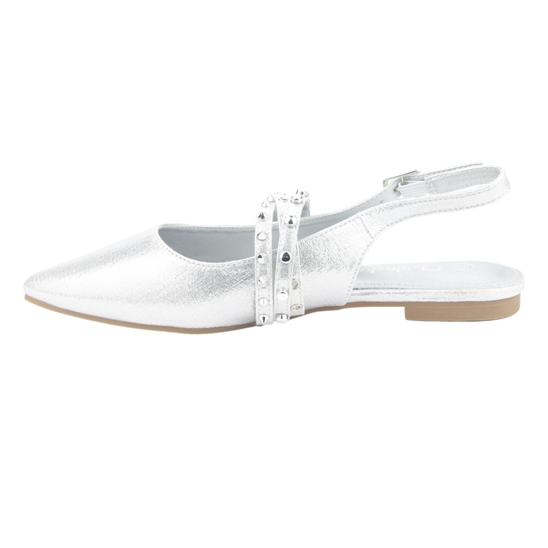 BALLERINA CHALADA MUJER MARIS-6 PLATEADO CASUAL - 2