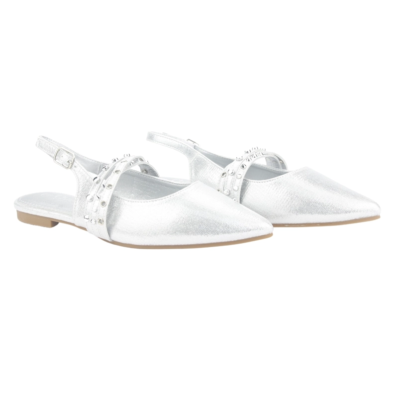 BALLERINA CHALADA MUJER MARIS-6 PLATEADO CASUAL - 5